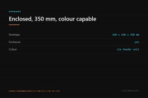 The Anycubic Kobra S1 Max offers a 350 by 350 by 350 mm enclosed build volume with multi-colour printing through a feeder unit.