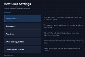 Best Cura Settings — Twelve numbers, not two hundred