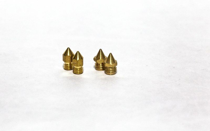 Brass 3D printer hot end and print head assembly
