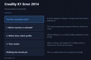 Creality K1 Error 2014 — Slicing distance impossible