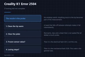 Creality K1 Error 2504 — Z homing did not complete