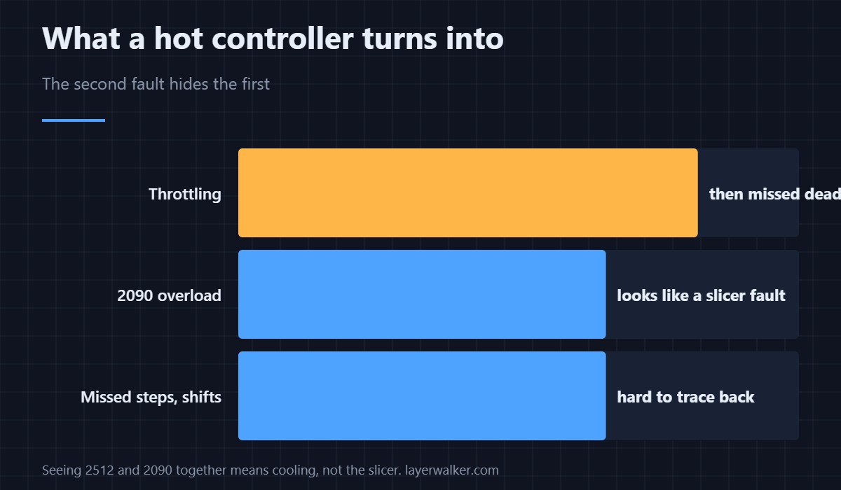 The controller reports its own temperature. This is it complaining.