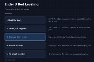Ender 3 Bed Leveling — The order that actually works