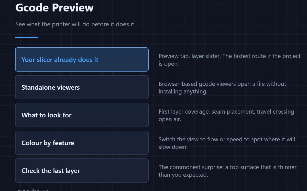 Gcode Preview — See what the printer will do before it does it