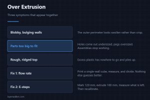 Over Extrusion — Three symptoms that appear together