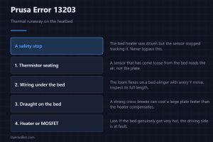Prusa Error 13203 — Thermal runaway on the heatbed
