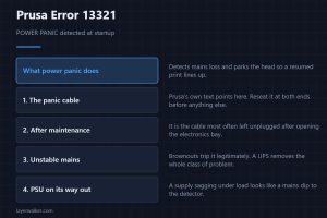 Prusa Error 13321 — POWER PANIC detected at startup