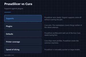 PrusaSlicer vs Cura — Supports against plugins