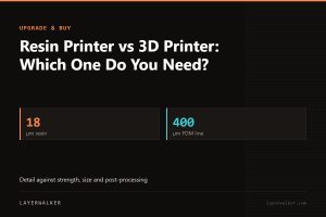 Key figures for Resin Printer vs 3D Printer: Which One Do You Need?: 18 µm resin, 400 µm FDM line.