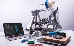 3D printer nozzle close to the build surface