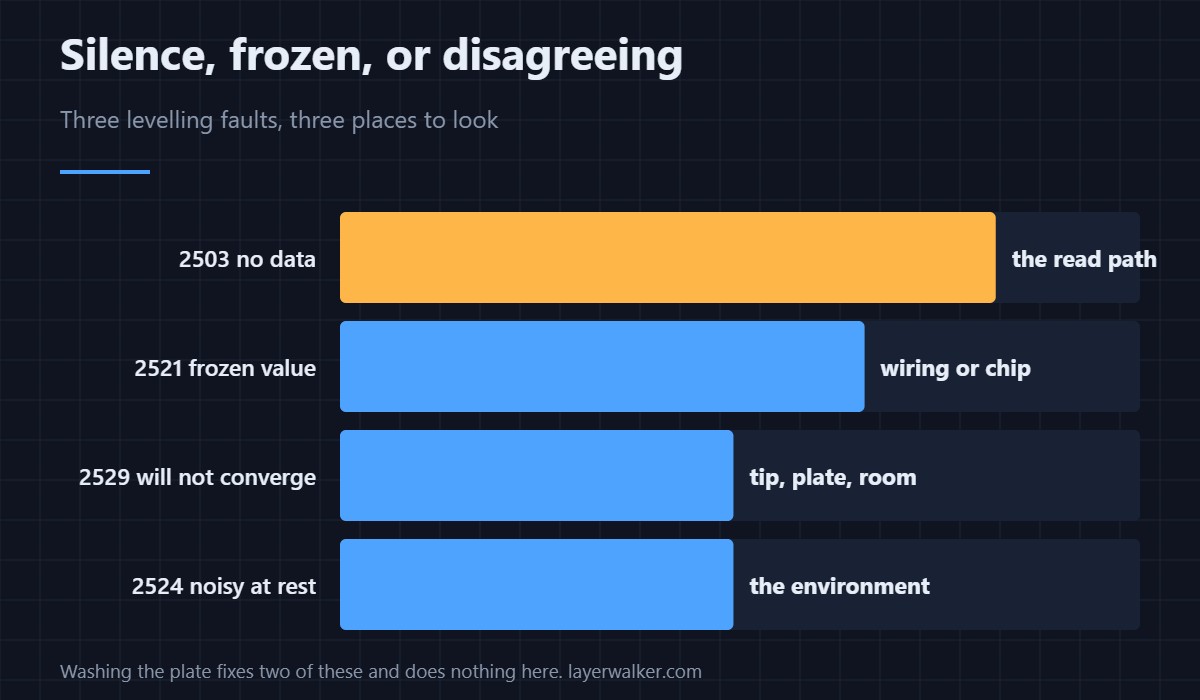 No data at all, rather than bad data. That points at the read path.