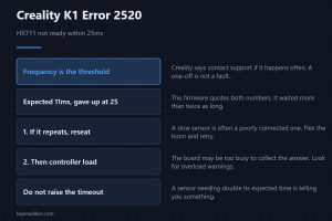 Creality K1 Error 2520 — HX711 not ready within 25ms