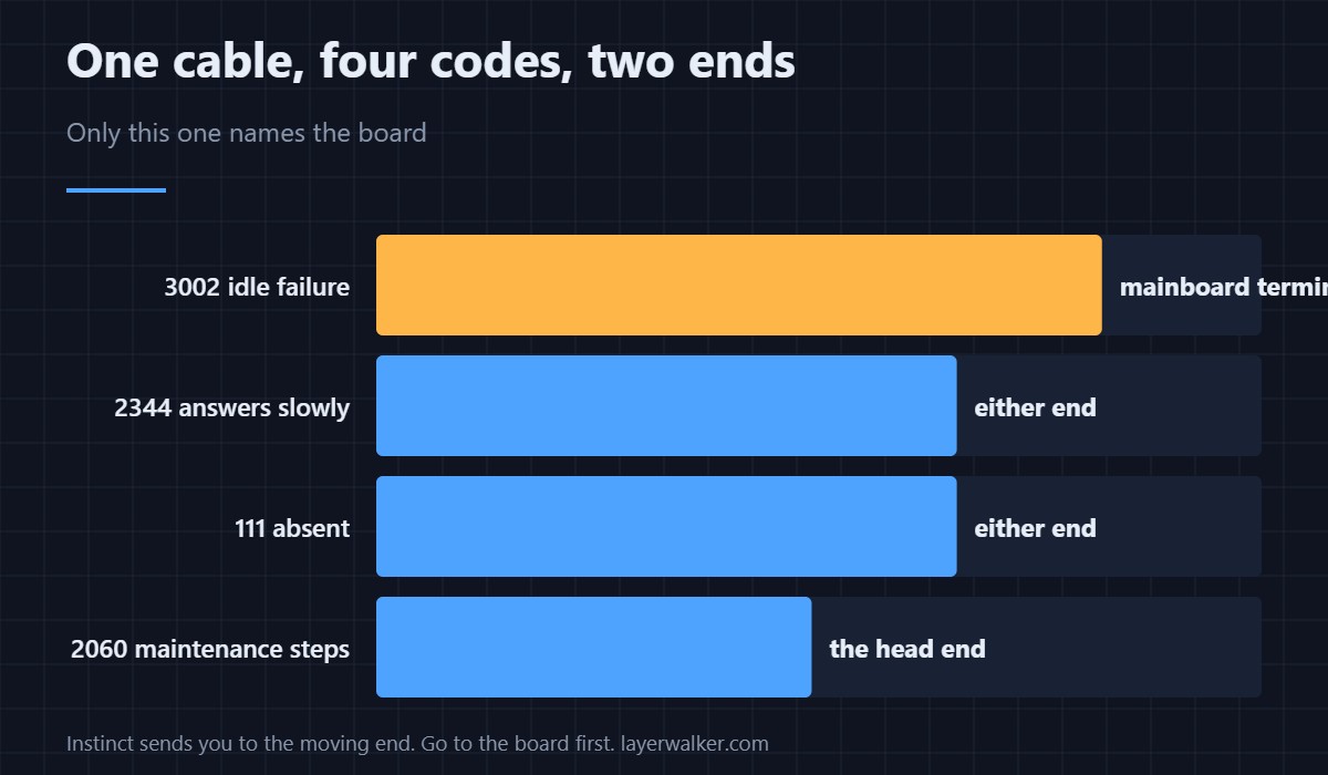 Creality points at the mainboard end. That is unusual and worth following.