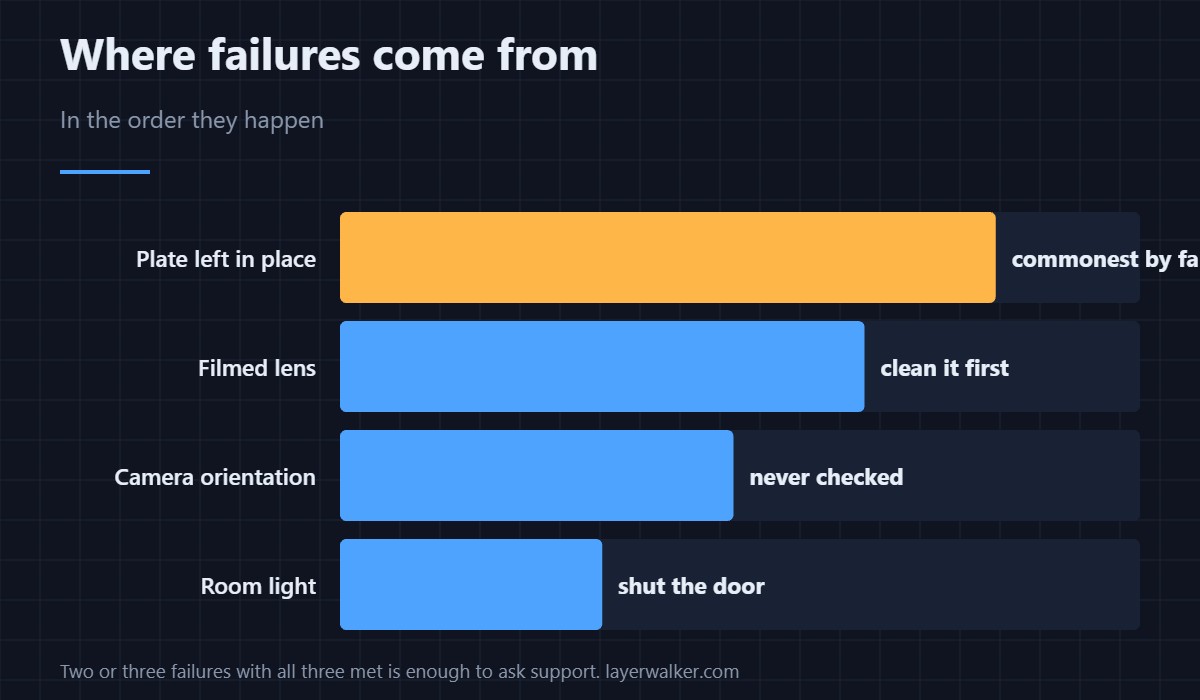 Three conditions named in the message. Most failures break the first.