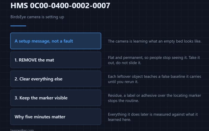 HMS 0C00-0400-0002-0007 — BirdsEye camera is setting up
