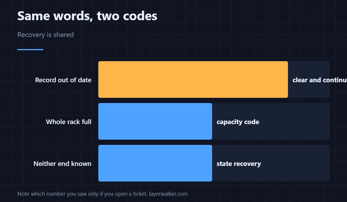 The same words as another code. Why two exist, and what to do.